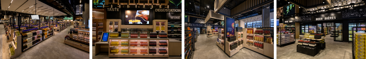 4 pictures of inside the new LCBO flagship store.